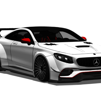 超精细汽车模型 奔驰 s63